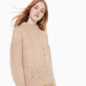 NWOT  KATE SPADE Cozy Pointelle Alpaca Sweater, M